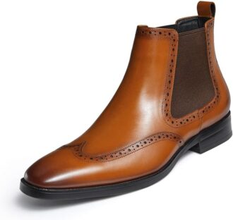Genuine Leather Chelsea Dress Boots