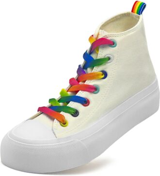 Fashion Platform Canvas High Top Sneakers
