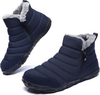 Wide Toe Box Barefoot Fur-Lined Zero Drop Winter Boots
