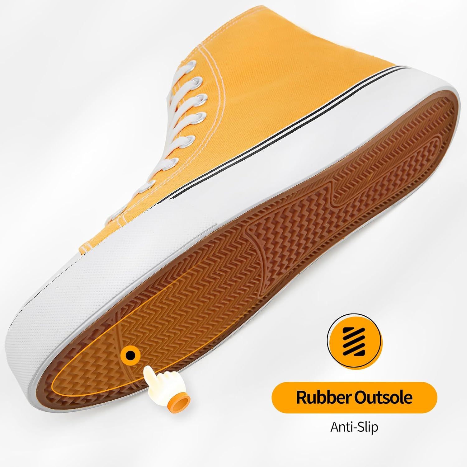 Classic Lace-Up High Top Canvas Sneakers - Image 2