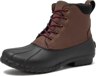Insulated Waterproof Duck Boots for Winter Rain Snow