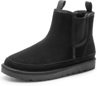 Rugged Suede Chelsea Winter Snow Boots
