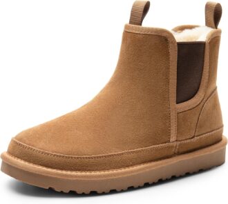 Rugged Suede Chelsea Cold Weather Boots