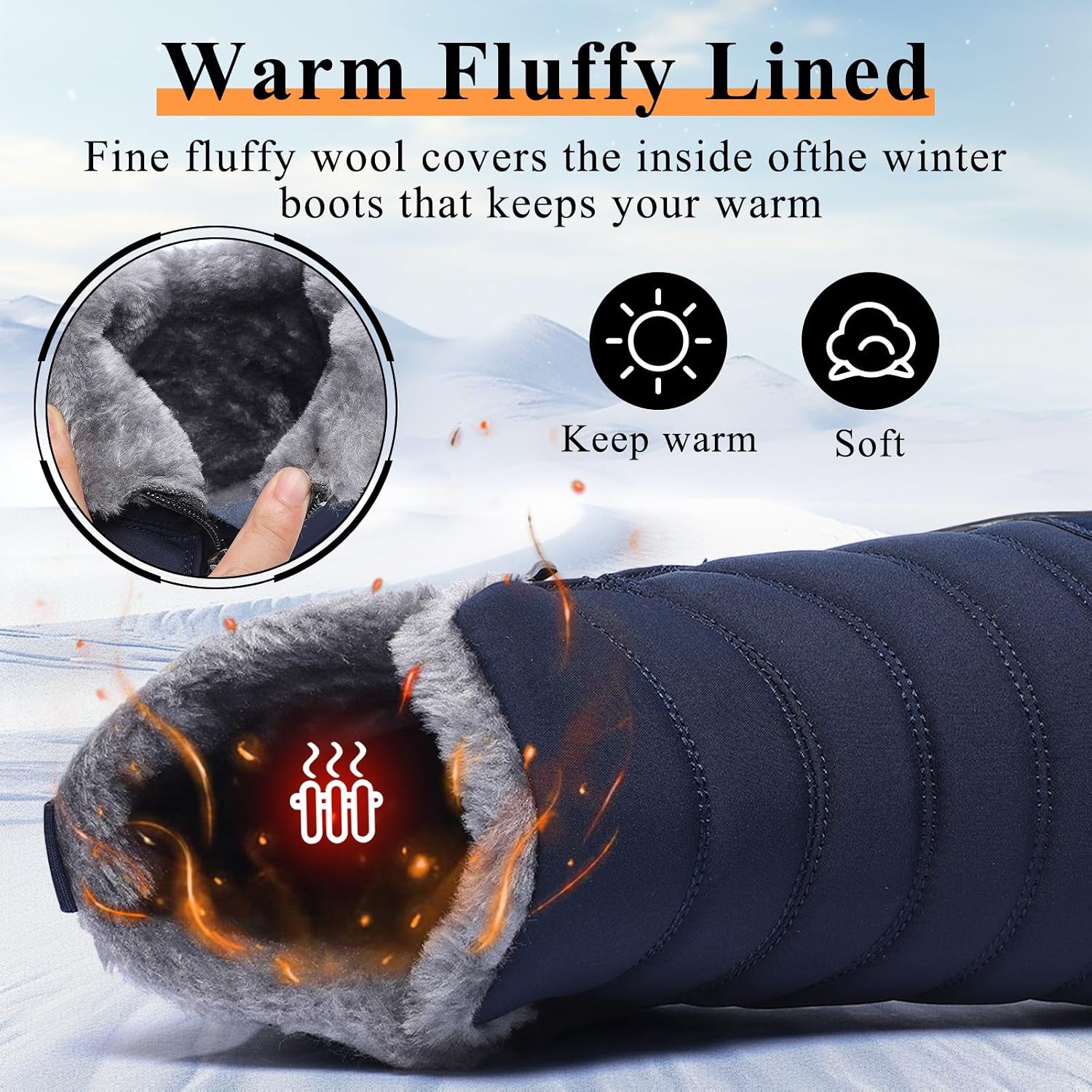 Wide Toe Box Barefoot Fur-Lined Zero Drop Winter Boots - Image 2